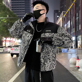 MY86-P138刺绣棉衣外套男潮牌拼接立领2024新款冬季羽绒棉服潮，男装棉衣，电商A257
