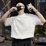 X50-P58设计感短袖T恤男重磅ins潮牌半袖2024新款夏季男装，男装T恤，电商A257