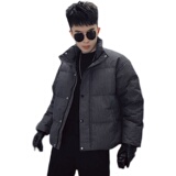 MY26-特P148韩版冬季男潮牌ins条纹立领百搭加厚休闲服外套，男装棉衣，电商A257