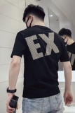 T89-P452022夏季男士t恤韩版印花个性青春百搭学生潮流短袖1，男装T恤，电商A257