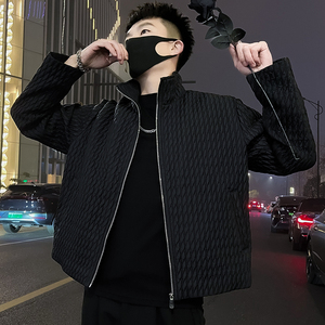 K03-P105 高端褶皱外套男立领春秋季男装上衣2024新款潮牌痞帅1图片