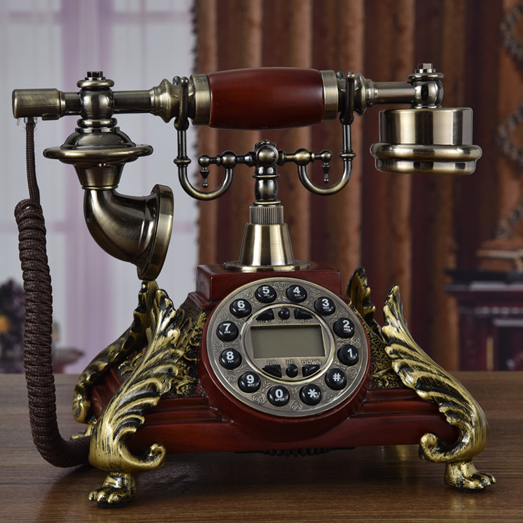 仿古欧式电话机美式家用时尚创意固定座机老式复古无线插卡电话