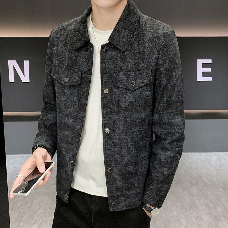 新款秋冬男士翻领夹克外套潮时尚