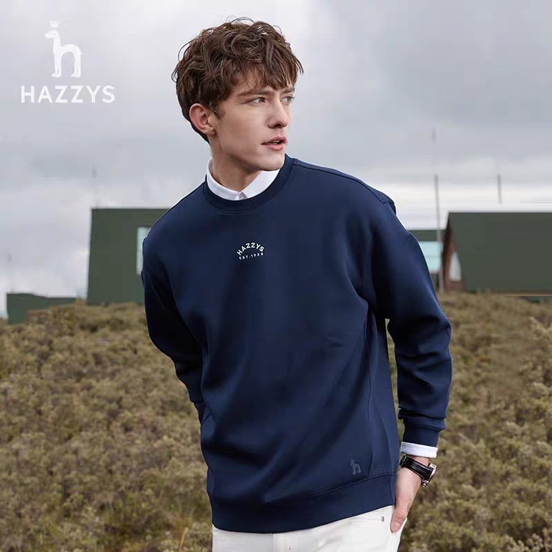 Hazzys哈吉斯秋季新品男士休闲圆领T恤韩版时尚街头风卫衣男潮流怎么样,好用不?