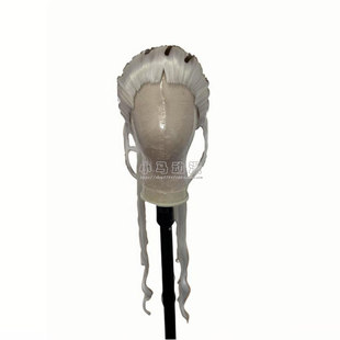 JOJO奇妙冒险 普奇神父 cosplay 假发定制 贴片假发 3 条马尾