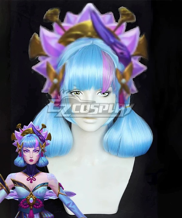 英雄联盟-灵魂莲华 伊芙琳 cos假发