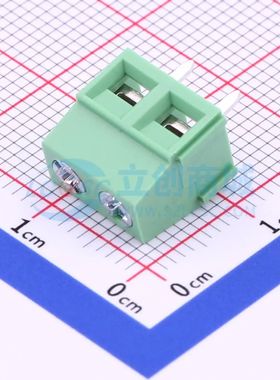 DG127-5.0-02P-14-1002A(H)螺钉式接线端子5mm 1x2P直插绿色