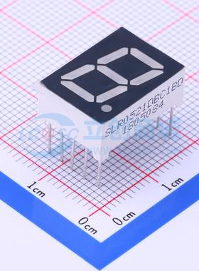 1位0.52英寸蓝色数码管 共阴极LED数码管SLR0521DBC1BD可开票