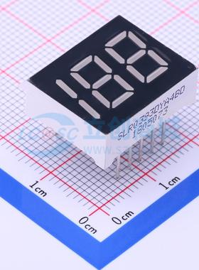 3位0.39英寸黄色数码管 共阳极LED数码管SLR0393DYA4BD可开票