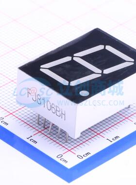 1位0.8英寸红色数码管 共阳极LED数码管FJ8106BH可开票