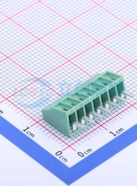 DB125-2.54-7P-GN-S螺钉式接线端子2.54mm 1x7P直插绿色