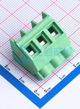 JL636S-76203G01螺钉式接线端子7.62mm 1x3P直插绿色