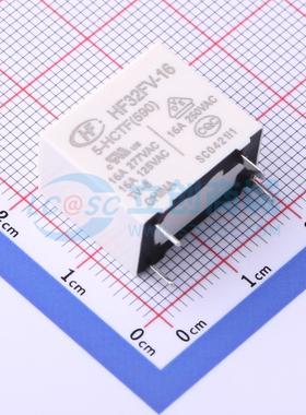 全新正品HF32FV-16/5-HCTF(590) 插件,10.2x18.4mm 功率继电器质