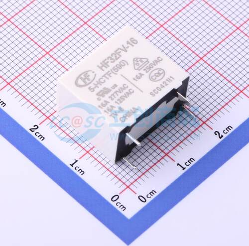全新正品HF32FV-16/5-HCTF(590) 插件,10.2x18.4mm 功率继电器质