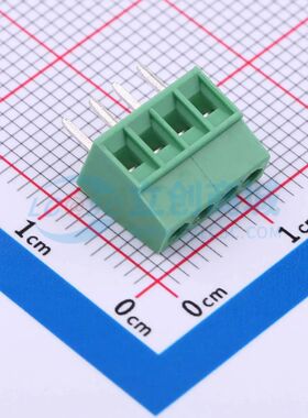MX128-2.54-04P-GN01-Cu-Y-A螺钉式接线端子2.54mm 1x4P直插绿色