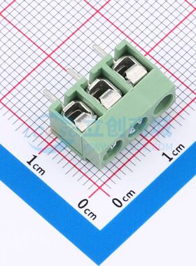 ZX-DG26V-5.0-3P5螺钉式接线端子5mm 1x3P直插绿色