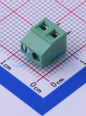 JL124D-35002G01螺钉式接线端子3.5mm 1x2P直插绿色