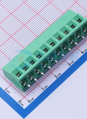 MX128-5.0-10P-GN01-Cu-Y-A螺钉式接线端子5mm 1x10P直插绿色