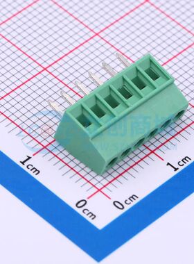 MX128-2.54-06P-GN01-Cu-Y-A螺钉式接线端子2.54mm 1x6P直插绿色