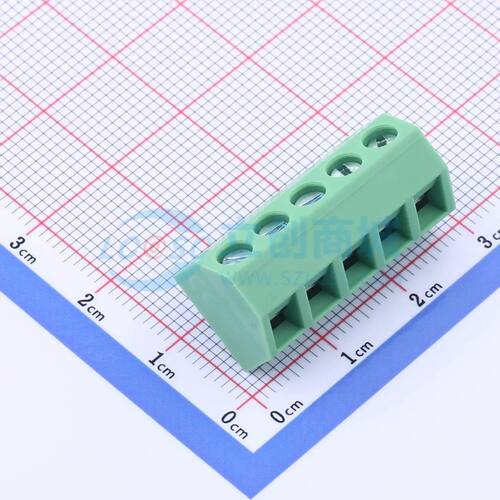 KF127S-5.08-5P螺钉式接线端子5.08mm 1x5P直插绿色