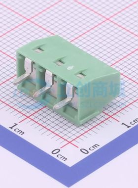 1729131螺钉式接线端子5.08mm 1x3P直插绿色