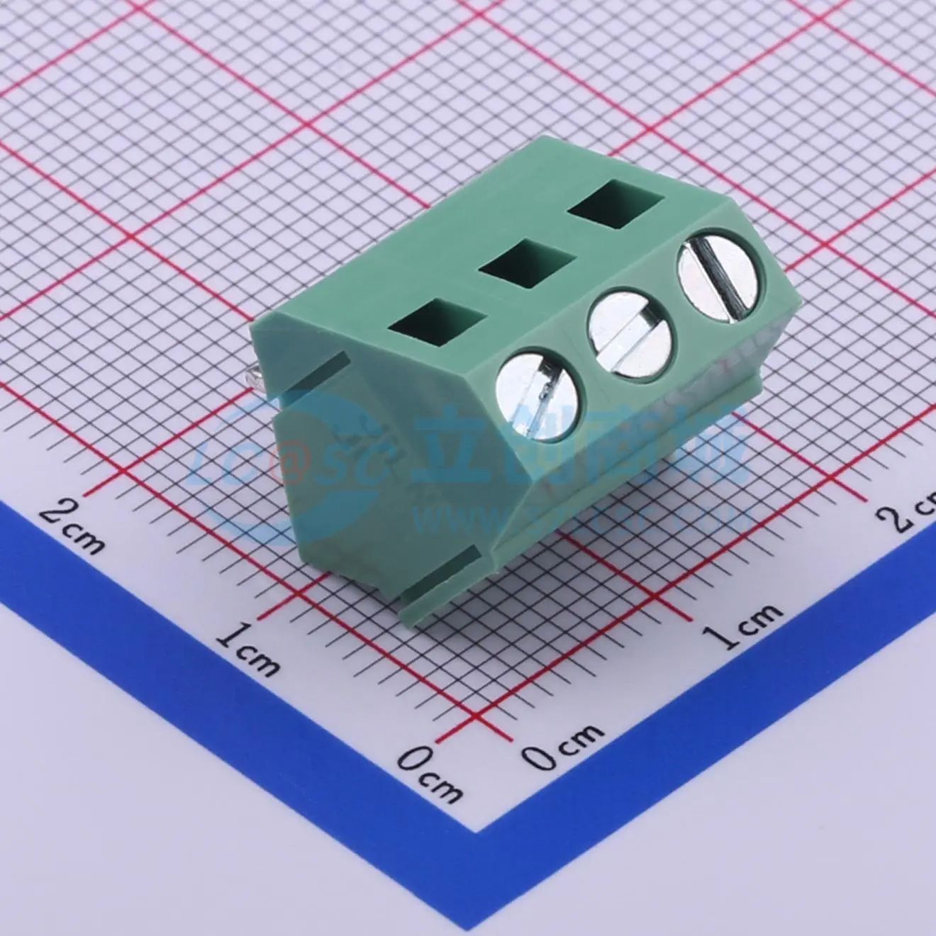 JL103-50003G01螺钉式接线端子5mm 1x3P直插绿色