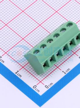 MX127S-3.81-06P-GN01-Cu-Y-A螺钉式接线端子3.81mm 1x6P直插绿色