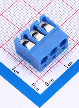 BX-DG00V-5.0-3P螺钉式接线端子5mm 1x3P直插蓝色