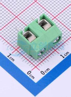 DB126-7.5-2P-GN-P螺钉式接线端子7.5mm 1x2P直插绿色