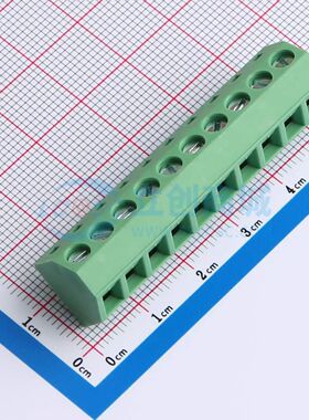 DB127S-5.08-10P-GN-S螺钉式接线端子5.08mm 1x10P直插绿色