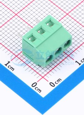MX128L-3.5-03P-GN01-Cu-Y-A螺钉式接线端子3.5mm 1x3P直插绿色