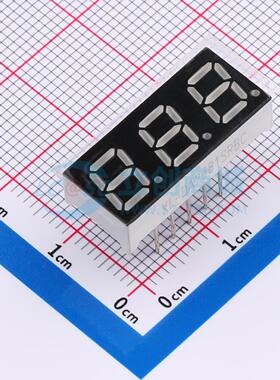 0.28红色3位/共阴LED数码管XL-DA2381SRBC DIP22.5x10mm可开票