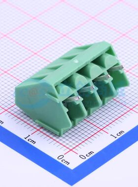 1733596螺钉式接线端子5.08mm 1x4P直插绿色