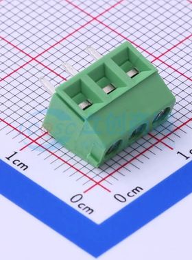 WJ124-3.81-3P螺钉式接线端子3.81mm 1x3P直插绿色