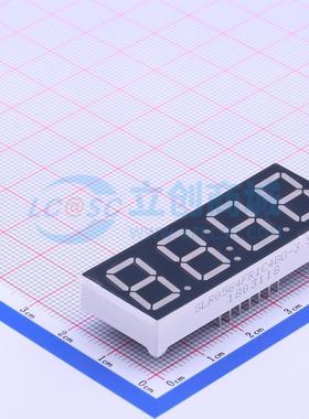 4位0.56英寸红色共阴极LED数码管SLR0564FR1C4BD-3.5可开票
