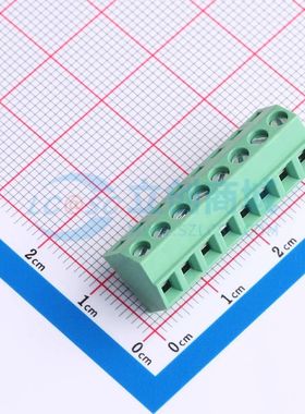 MX127S-3.81-08P-GN01-Cu-Y-A螺钉式接线端子3.81mm 1x8P直插绿色