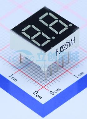 2位0.36英寸红色数码管 共阴极LED数码管FJ3261AH可开票