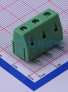 KF128R-7.5-3P螺钉式接线端子7.5mm 1x3P弯插绿色