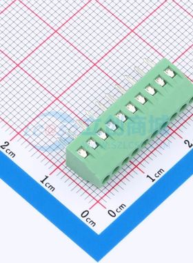 DGL254-10P28V-MG361螺钉式接线端子2.54mm 1x10P直插绿色