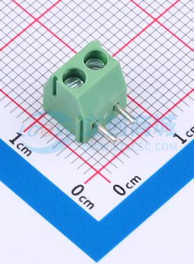 DB301R-3.5-2P-GN-S螺钉式接线端子3.5mm 1x2P弯插绿色