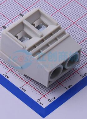 KFA-1016-10.16-2P螺钉式接线端子10.16mm 1x2P直插灰色