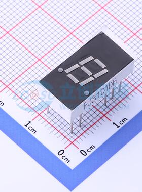 1位0.3英寸共阳红光 4、12公共脚 左右脚数码管FJ3101DH可开票