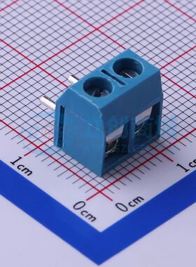 KF301R-5.0-2P螺钉式接线端子5mm 1x2P弯插蓝色
