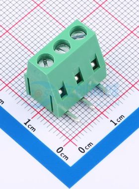 MX128R-5.08-03P-GN01-Cu-Y-A螺钉式接线端子5.08mm 1x3P弯插绿色