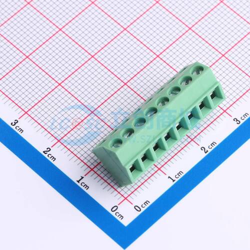 MX127S-3.5-08P-GN01-Cu-Y-A螺钉式接线端子3.5mm 1x8P直插绿色