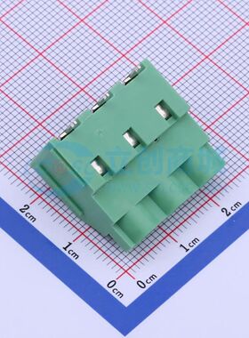 DB910R-7.62-3P-GN-S螺钉式接线端子7.62mm 1x3P弯插绿色
