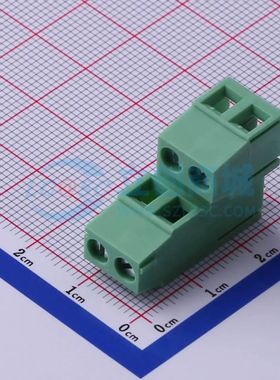 DB128B-5.08-2*2P-GN-S螺钉式接线端子5.08mm 2x2P直插绿色