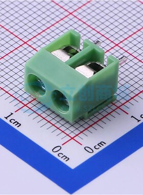 KF126-5.0-2P螺钉式接线端子5mm 1x2P直插绿色