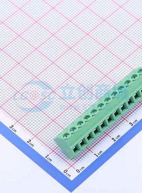 JL102-38112G01螺钉式接线端子3.81mm 1x12P直插绿色