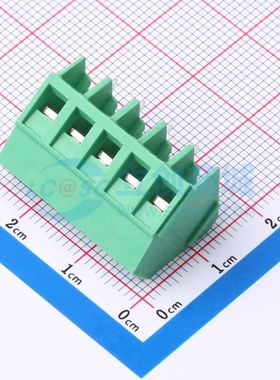 MX103-5.0-05P-GN01-Cu-Y-A螺钉式接线端子5mm 1x5P直插绿色